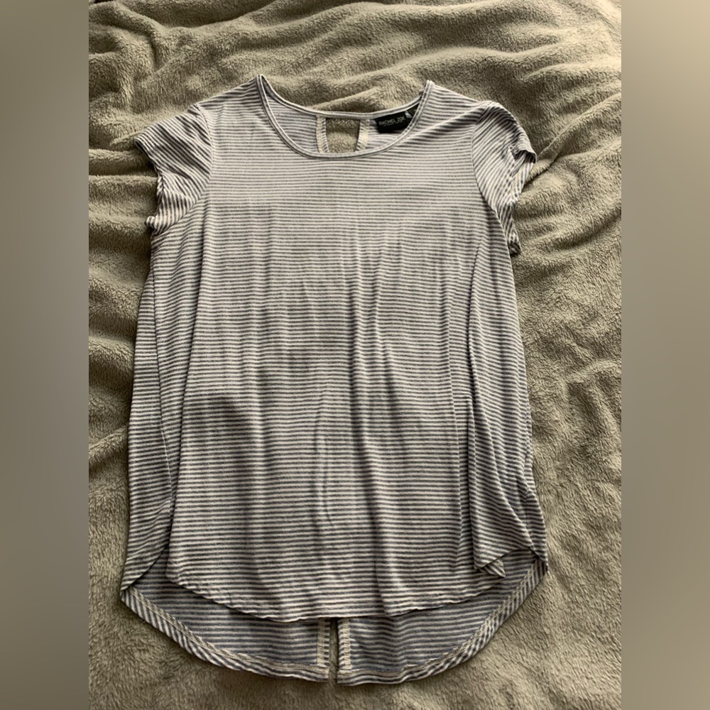 ••Rachel Zoe Striped Short-Sleeve••
